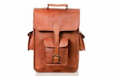 Sac à dos en cuir pour hommes de 16 pouces, sac à dos à bandoulière pour...