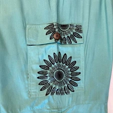 Paradiso Harem Cargo Pants Size Med Elastic Adjustable Length Boho Festival