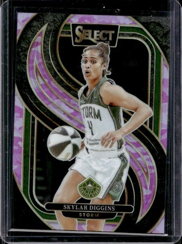2025 Panini WNBA Select Skylar Diggins Premier Level Pink Camo Prizm #/175