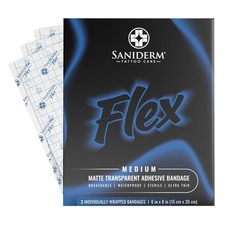 Saniderm Flex Tattoo Aftercare Bandage New  3 Sheets, 6 in x 8 in   Convenien