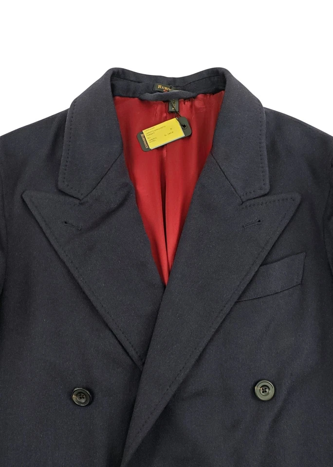$3400 RUBINACCI "Skyfall 007" Blu Double Breasted Coat 100% Cashmere 40 US 50 EU - Image 4 of 4