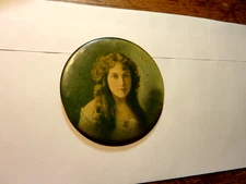 BEAUTIFUL-EARLY!!--MOVIE-ACTRESS--MARY PICKFORD--57MM--POCKET MIROR