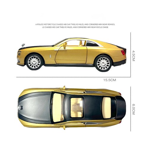 1:32 Rolls Royce Spectre Alloy Model Car Toy Diecast Sound Light Car Toy Vehicle - Picture 4 of 26