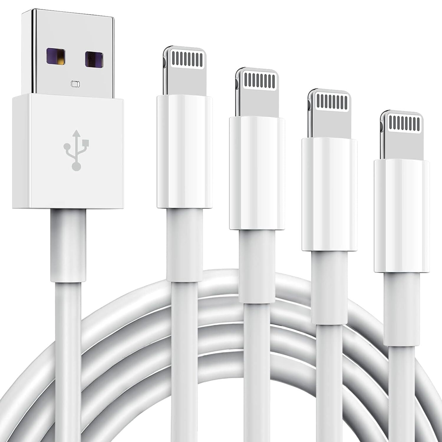4 Pack Apple MFi Certified iPhone Charger Cable 10 Ft, Apple Lightning to USB...