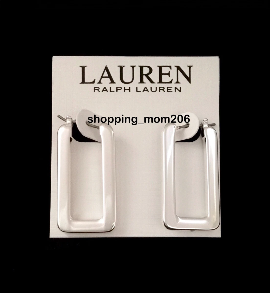 Ralph lauren silver hoop earrings sale