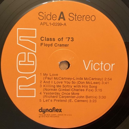 Floyd Cramer “Class of ‘73” 33 1/3 rpm LP APL1-0299 - Picture 4 of 6