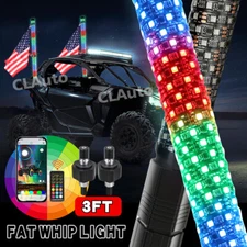 3FT Fat LED Whip APP Controlled Antenas De LED Quick Release Whip Light for UTV