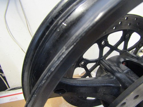 07 08 SUZUKI GSXR 1000 GSXR1000 FRONT REAR WHEEL GSX-R 1000 REAR RIM ROTOR - Picture 8 of 17