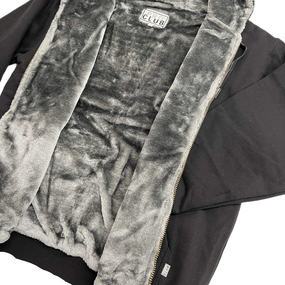 Pro Club Men's Heavyweight Pile Full Zip Hoodie - Image 2 of 4
