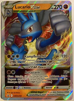 Pokemon Lucario VSTAR | Deutsch Black Star Promo SWSH214 | Near Mint