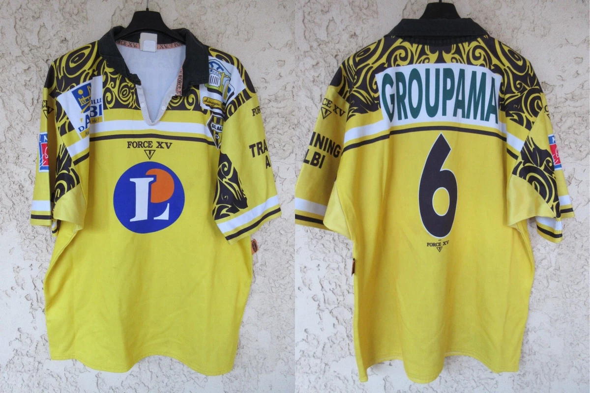 Maillot rugby REC RENNES porté n°1 FORCE XV shirt noir Bretagne XXL
