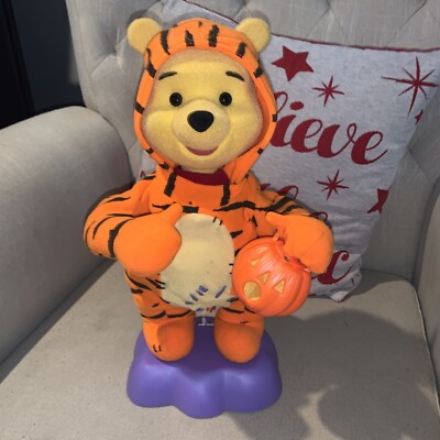 Telco Motion Winnie The Pooh Dressed as Tigger Halloween Display Working