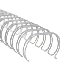 Double Loop Wire Binding Supplies, 3:1 Pitch 5/16" Diameter White (100 pcs)