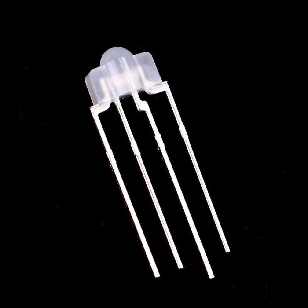 10pcs 3MM RGB LED Diffused Red Green Blue Tri-Color Common Anode Nipple Pkg |