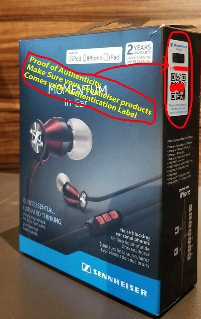 Momentum In-ear Canal Earphone I Model for Apple IOS Ta0111 Sennheiser Ship  for sale online | eBay