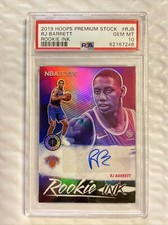 RJ Barrett - 2019 Hoops Premium Stock Rookie Ink Prizm Auto RJB PSA 10 RC