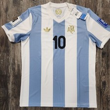 2024 Adidas Originals Argentina Home Soccer Retro Jersey Lionel Messi Men L