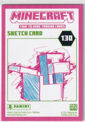 Panini Minecraft Time To Mine Trading Cards Card No. 130 Sketch Card Chicken