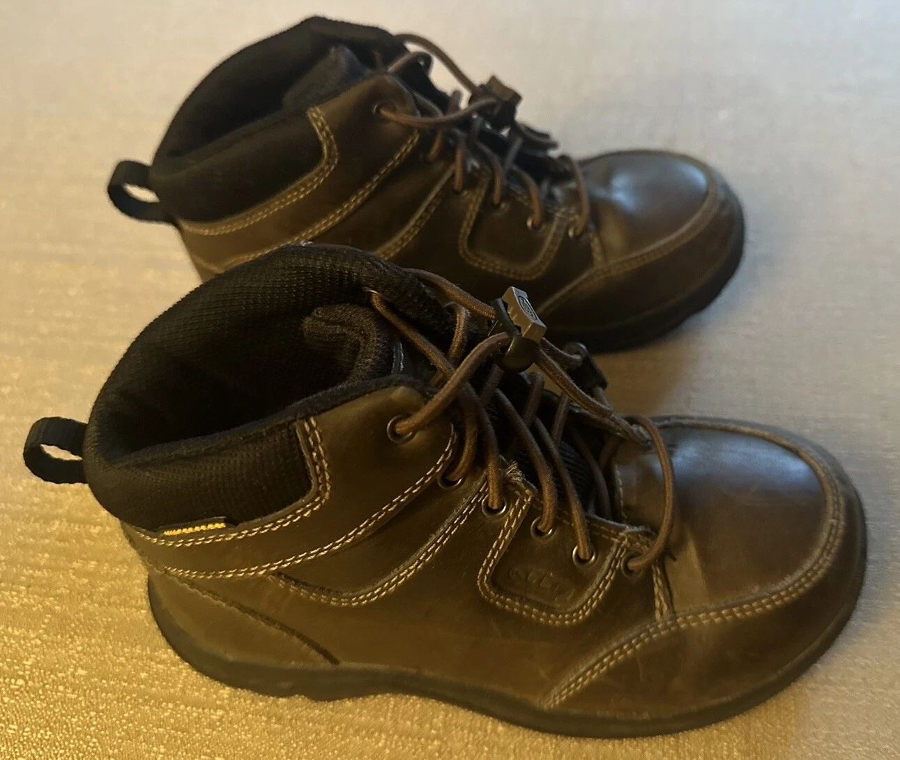Unisex Boots KEEN Kids Toddler Waterproof Size 13 Hiking Camping Brown Leather