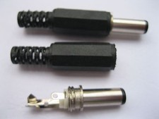 20 pcs 5.5x2.1mm DC Power Male Plug Adapter Connector Black Head Plastic Handle