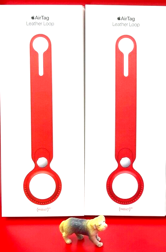 Apple AirTag Leather Loop (red) MK0V3ZM/A PRODUCT RED NEW SEALED