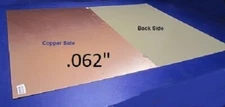 Phenolic G10FR4 Copper Clad Sheet .062" (1/16") x 24" x 36", 1 Oz - 1 Side