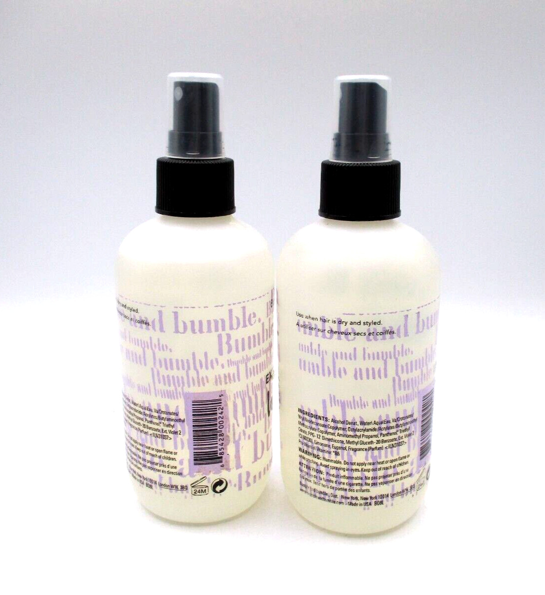 Lot / 2 Bumble And Bumble Bb Extra Strength Holding Spray ~ 8 oz / 250 ml ~