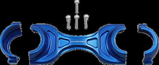 Soporte de pierna de horquilla AN Method azul 49 mm para Harley Dyna Super Glide 06-13 Foto 2 de 4