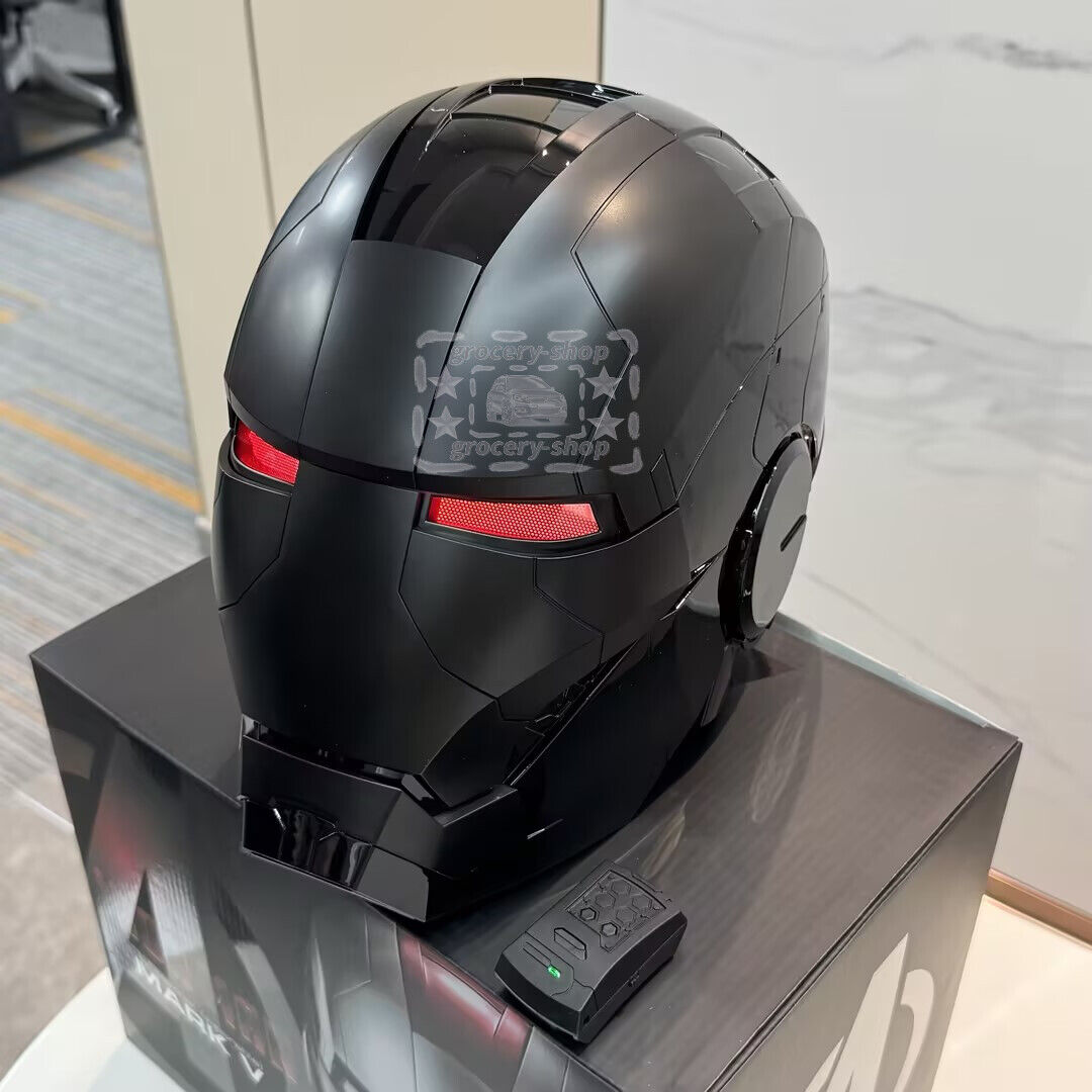 New Black Iron Man MK5 Helmet Deformable Voice Control New Black Iron Man MK5 Helmet Deformable Voice Control