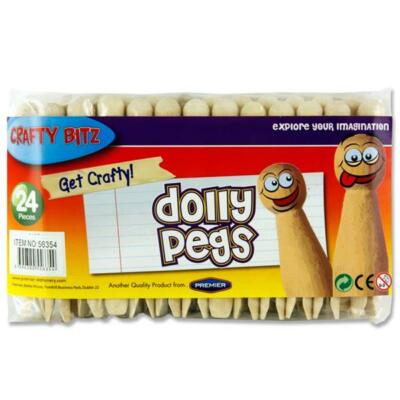 24 Stück natürliche Dolly Heringe von Crafty Bitz