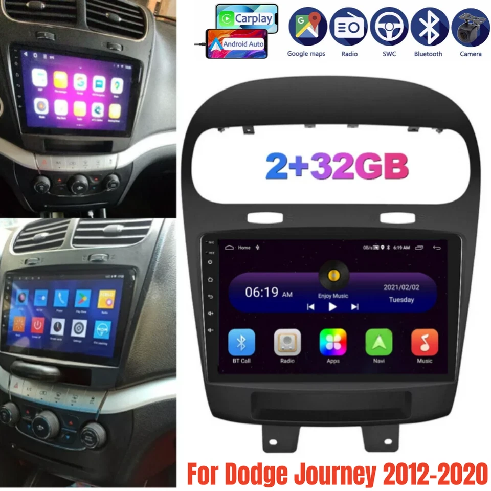 For Dodge Journey 2012-2020 Android 13 Carplay Car Stereo Radio GPS Navi wifi FM Foto 2 de 4