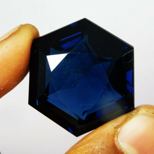 71.20 Ct. Large Hexagon Faceted Cut Blue Tanzanite Loose Gemstone @christmas - Picture 1 of 6