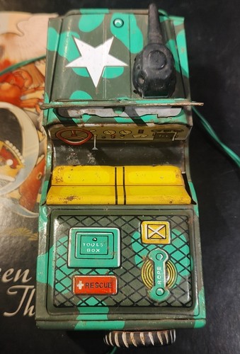 Vintage Marx Toys Tin Remote Control RC US Army Military Jeep Vehicle! Tin Litho - Picture 9 of 16