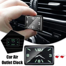 1x Luminous Car Clock Dashboard Stick-On Watch Quartz Clock Black Accessories