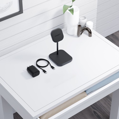 NEW Cygnett MagDesk MagSafe Magnetic Wireless Charger USB-C Cable iPhone etc - Picture 12 of 13