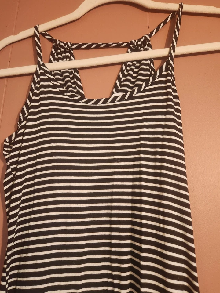 Delia's Women's Junior XS Black/White Striped Sleevless Dress - Image 2 of 4