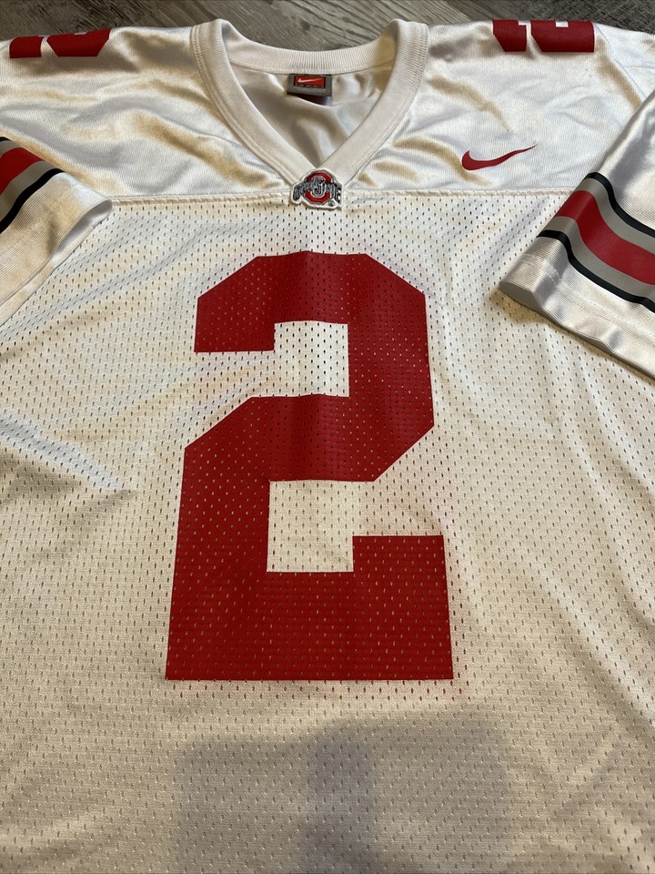 NIKE TEAM Mens 2 OHIO STATE Buckeyes Authentic White Football Jersey