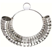 Ring Sizer Metal Finger Gauge Set Wide Band Graduated 1-15 Measuring NEW ProSet