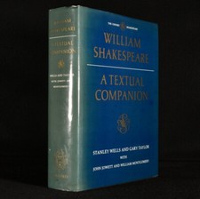 1987 William Shakespeare A Textual Companion Wells and Taylor First US Editio...