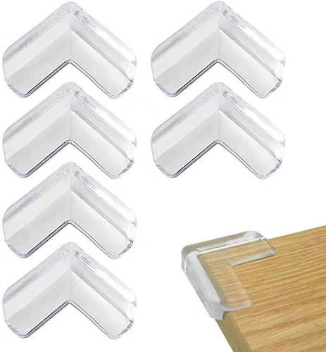 1-12x PVC Clear Rubber Furniture Corner Edge Table Cushion Guard Protect Safety - Picture 3 of 12