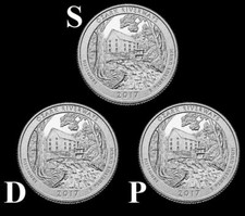 2017 D,P,S Ozark Riverways NP Quarters Missouri Brilliant Uncirculated ATB SET!