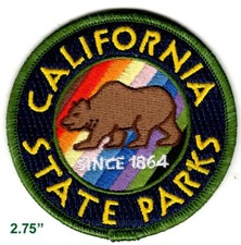 California State Parks - PRIDE LGBTQ+ rainbow 2.75" Patch - hat size
