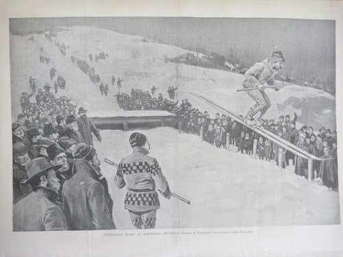 1892 Harper's Weekly Journal Magazine March 12, Boston, New York, Ski Jumping - Picture 13 of 14