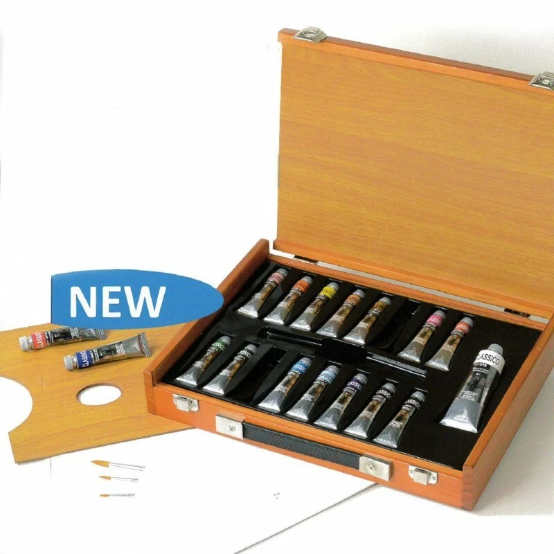 MAIMERI Boîte En Bois Couleurs À L’Huile Extra-Fines 16 Tubes 0399006 - Photo 1/1