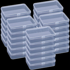 30 Pcs Clear Plastic Beads Storage Containers Box with Lids Multiple Sizes Stora