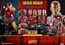 Hot Toys Marvel Comics Iron Man Origins Deluxe Version 1/6 Figurine Diecast C...
