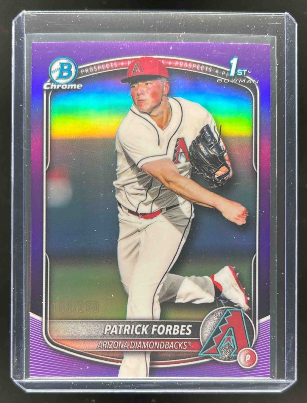 2025 Bowman Draft Patrick Forbes Chrome Purple Refractor 1st #/250 Diamondbacks