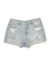 Topshop Women Blue Denim Shorts 12