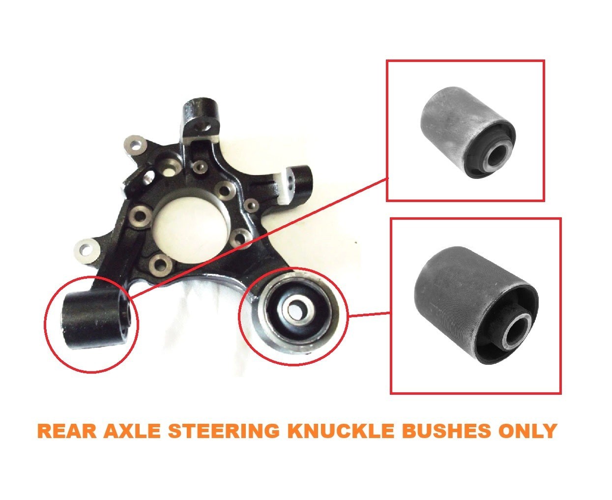 FOR MITSUBISHI PAJERO / SHOGUN MK3 3.2DID REAR AXLE HUB KNUCKLE BUSHES ONLY 00+