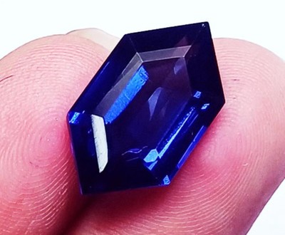 Natural Blue Sapphire 40 Ct Fancy Cut Certified Loose Gemstone With Free Gift